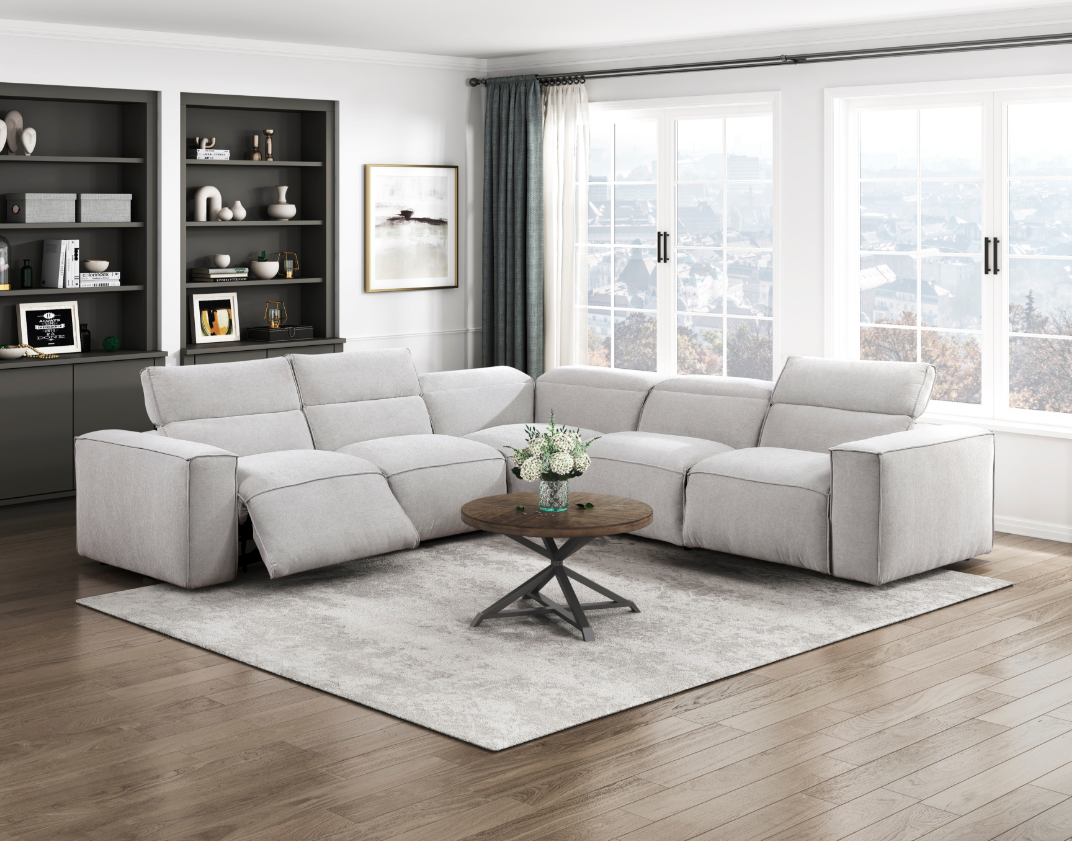 Homelegance Phoebe 5-Piece Power Reclining Sectional Sofa