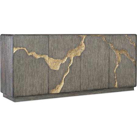 Transitional Entertainment Credenza with 4 Doors