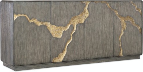 Transitional Entertainment Credenza with 4 Doors