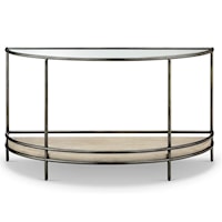 Contemporary Sofa Table with Glass Table Top