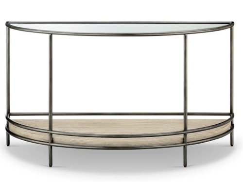Contemporary Sofa Table with Glass Table Top