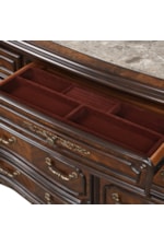 New Classic Bella Notte Traditional 9-Drawer Dresser with Linen-Lined Drawers and Jewelry Tray