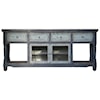 International Furniture Direct Aruba Relaxed Vintage 70" TV Stand with 4 Drawers and 2 Doors