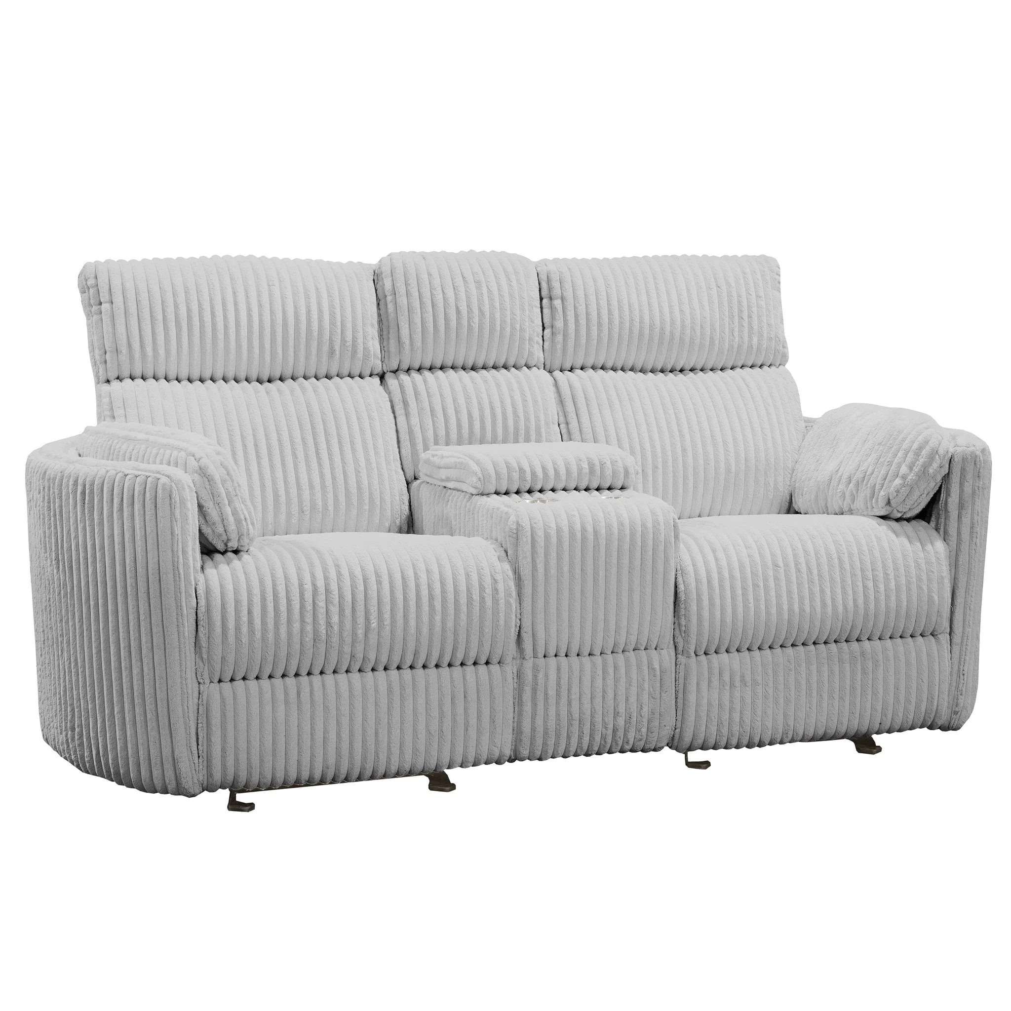 Radius MRAD#822CPG-MGGR Contemporary Power Glider Console Loveseat with