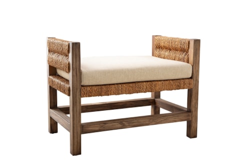 Transitional Rectangular Bench with Cushion