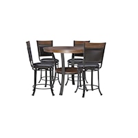 Transitional Franklin 5-Piece Counter Dining Set