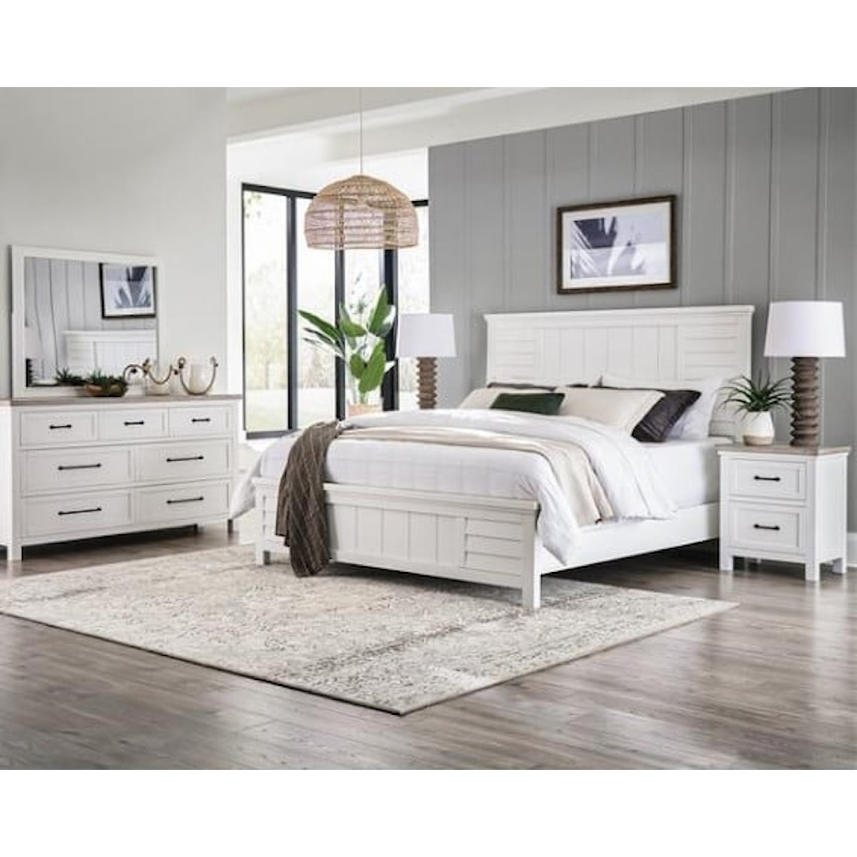 Carolina River Cora Queen Panel Bed