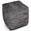 Steve Silver Omari MARI DARK GREY HANDWOVEN POUF |