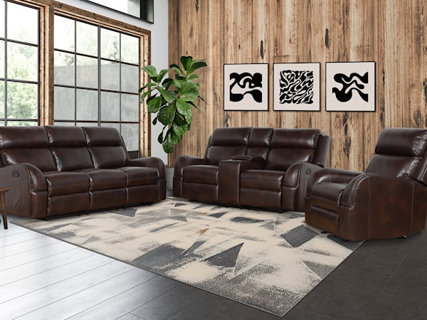 Casual 3-Piece Living Room Set