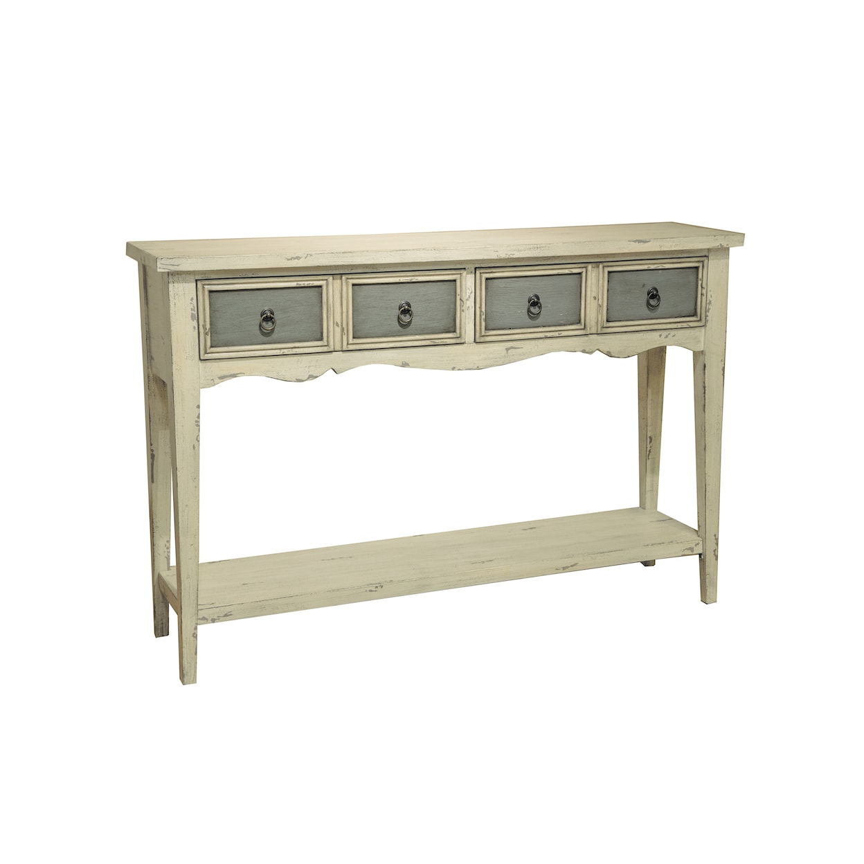 Accentrics Home Accents Two Tone Distressed Console Table