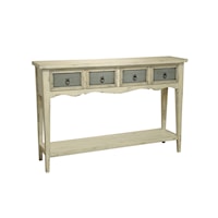 Two Tone Distressed Console Table