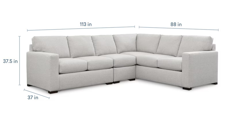 Bassett Anson Anson Track Arm L-Shaped Sectional