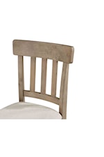 Steve Silver Napa Napa Farmhouse Upholstered Side Chair with Slat Back - Sand