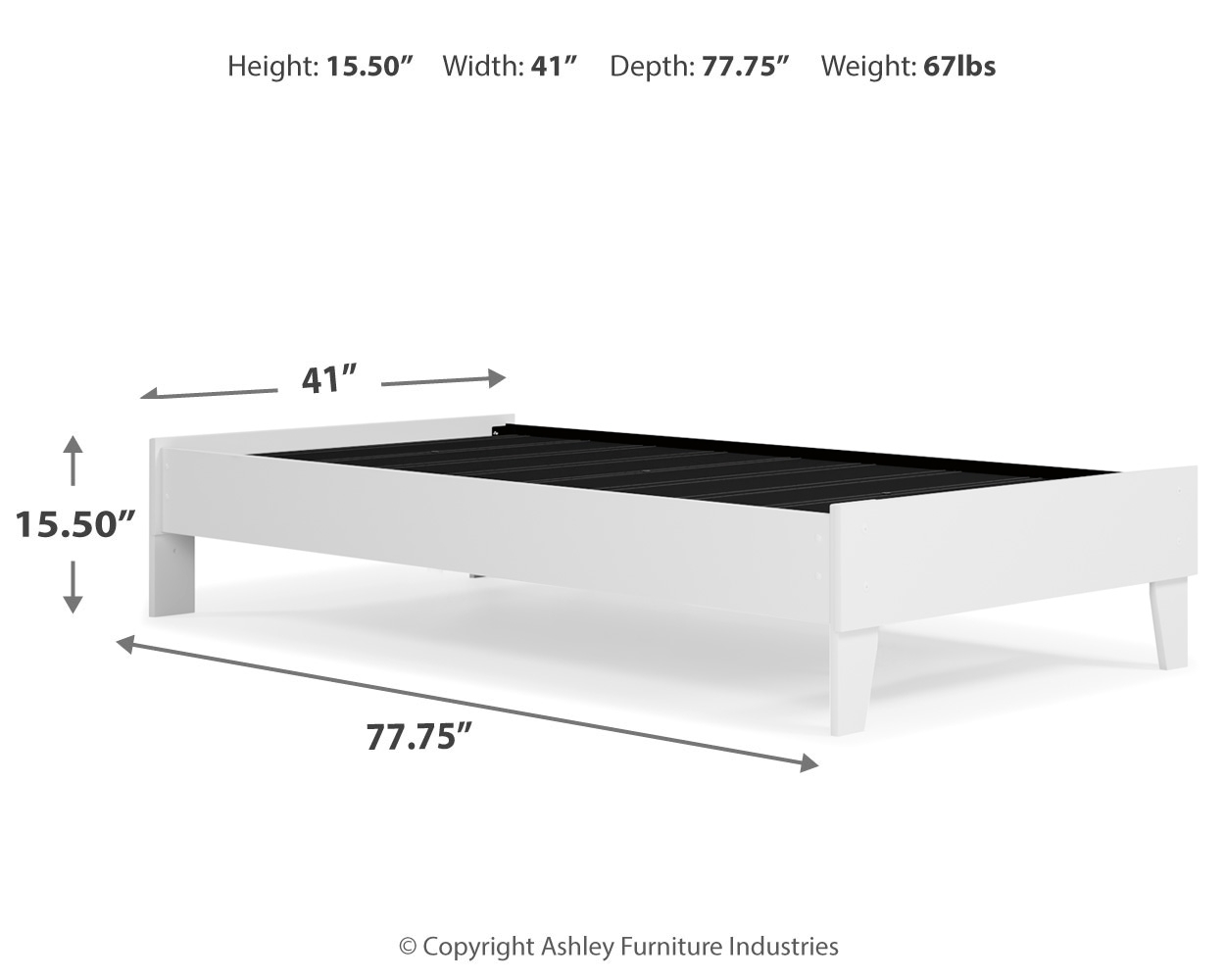 Signature Design by Ashley Piperton Twin Platform Bed