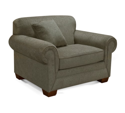 Casual Chair and a Half with Accent Pillow