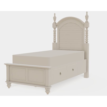 Charleston Arched Panel Twin XL Right Drawerside