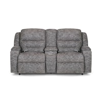 Casual Triple Power Reclining Console Loveseat with Wireless Charging