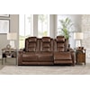 Signature Design by Ashley Furniture The Man-Den Power Reclining Sofa with Adj Headrests