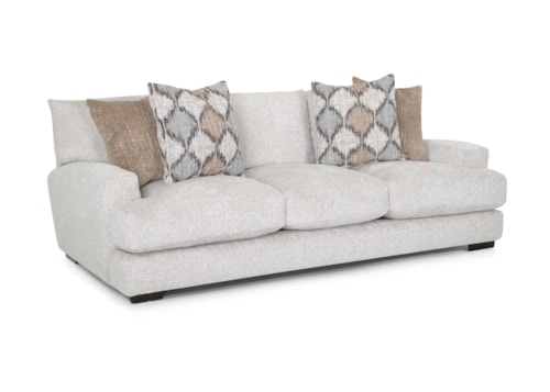 Contemporary Sofa with Throw Pillows
