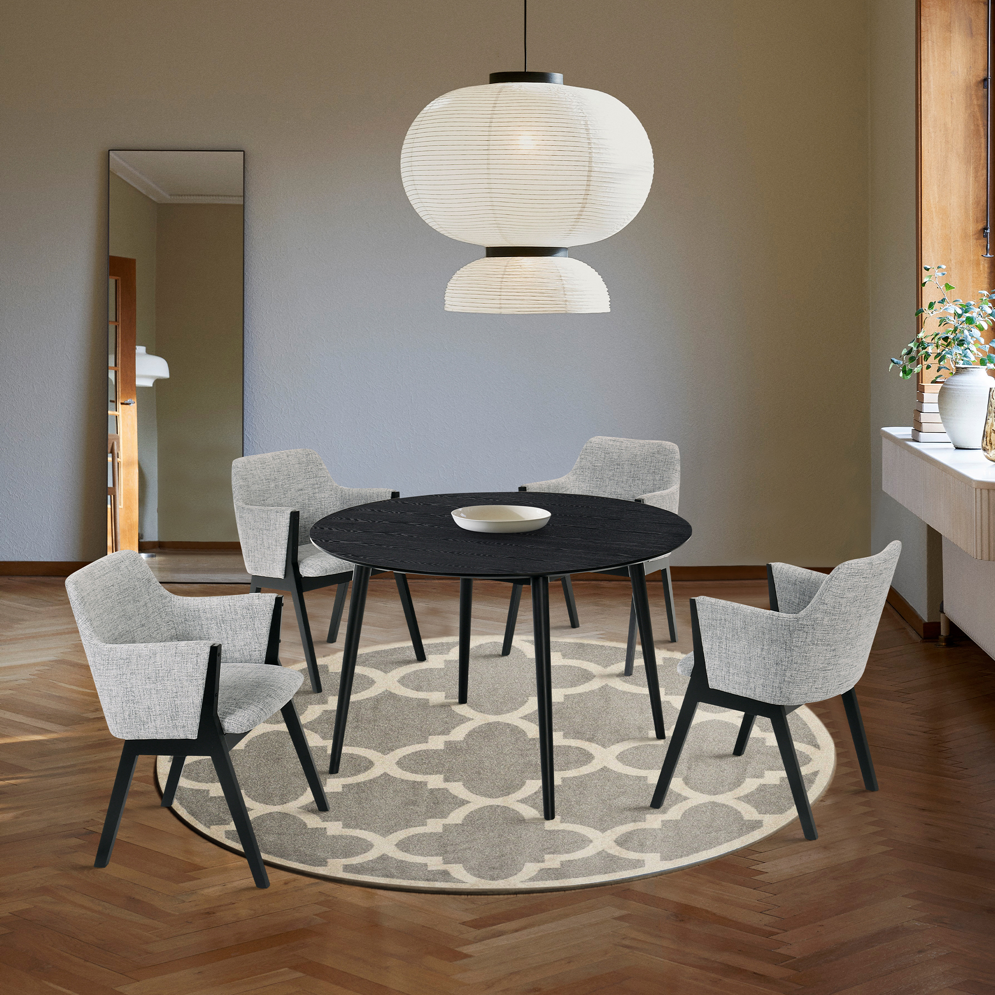 Armen Living Arcadia/Renzo 5-Piece Dining Set