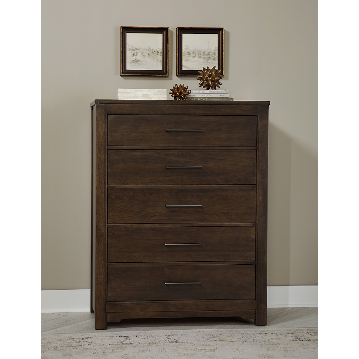 Vaughan Bassett Crafted Cherry - Dark Chest of Drawers