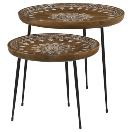 Nuala 2-piece Wood Nesting Tables