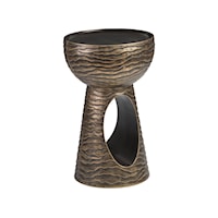 Contemporary Bronze End Table