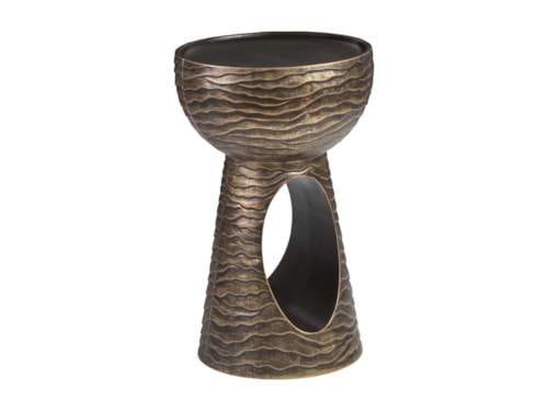 Contemporary Bronze End Table