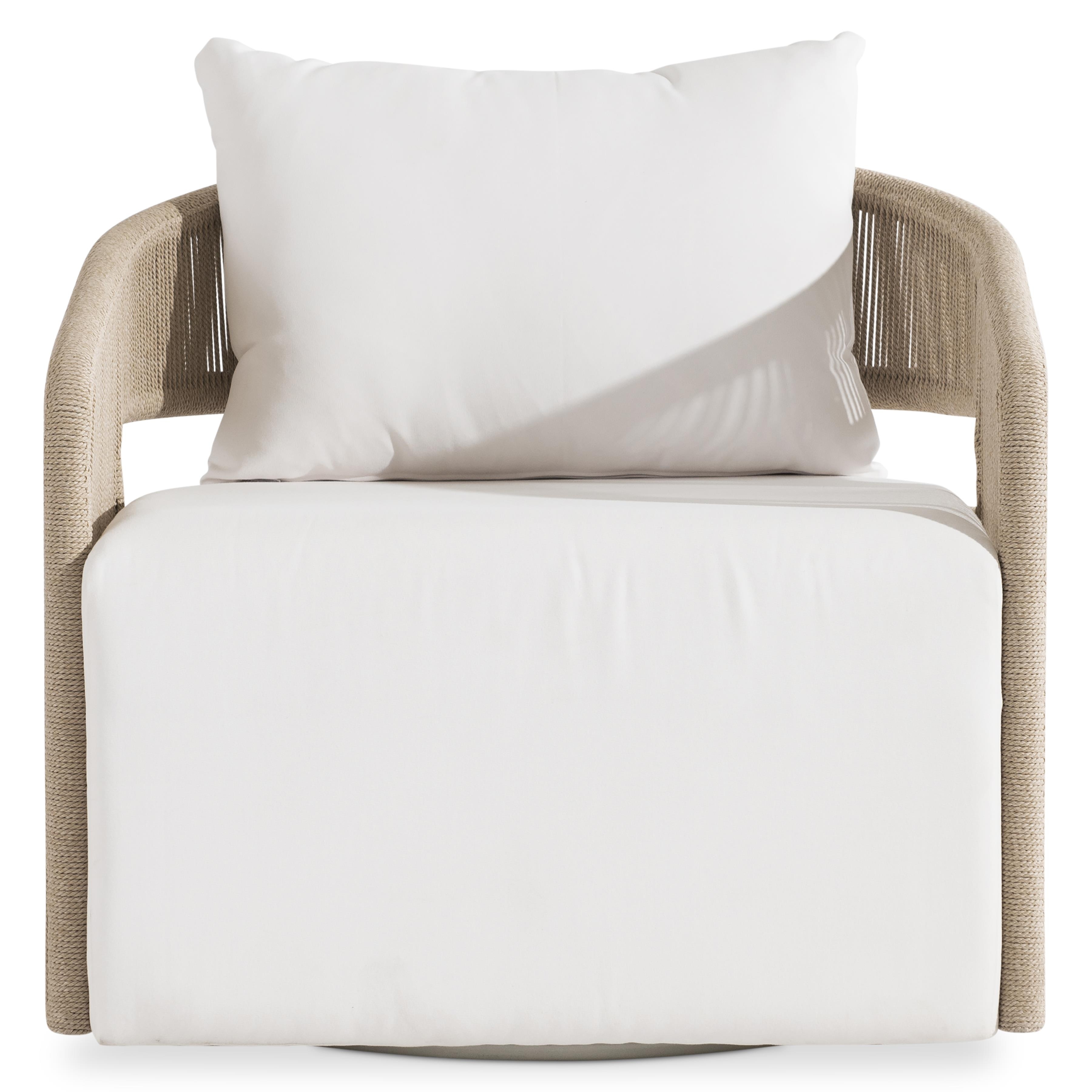 Outdoor Rope Swivel Skirted Chair