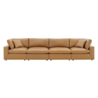 4-Seater Vegan Leather Sofa