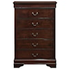 Elements International Louis Philippe 5-Drawer Bedroom Chest