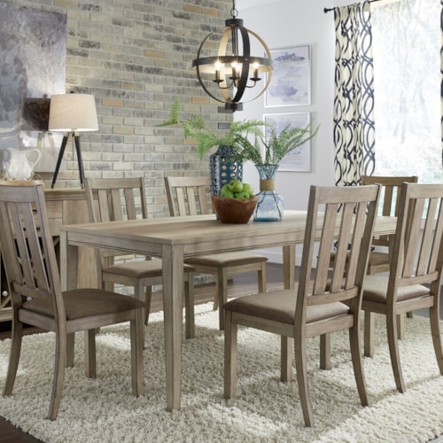 Transitional 7-Piece Dining Set