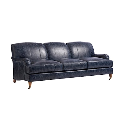 Barclay Butera Barclay Butera Upholstery Sydney Leather Sofa With Pewter Caster