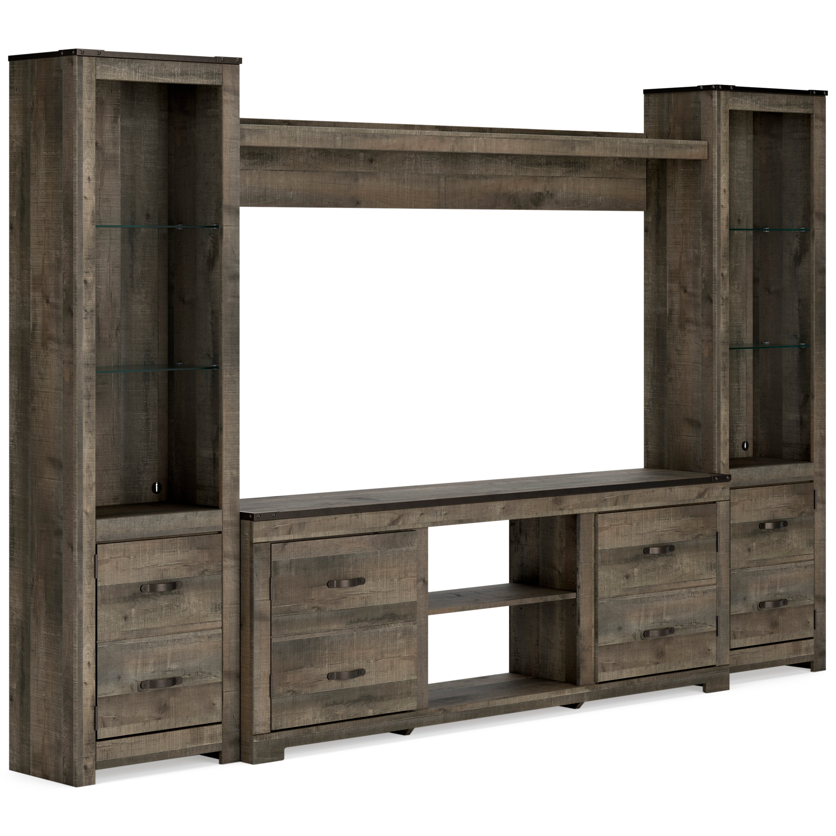 Signature Design by Ashley Trinell W446W13 Trinell Rustic 4Piece