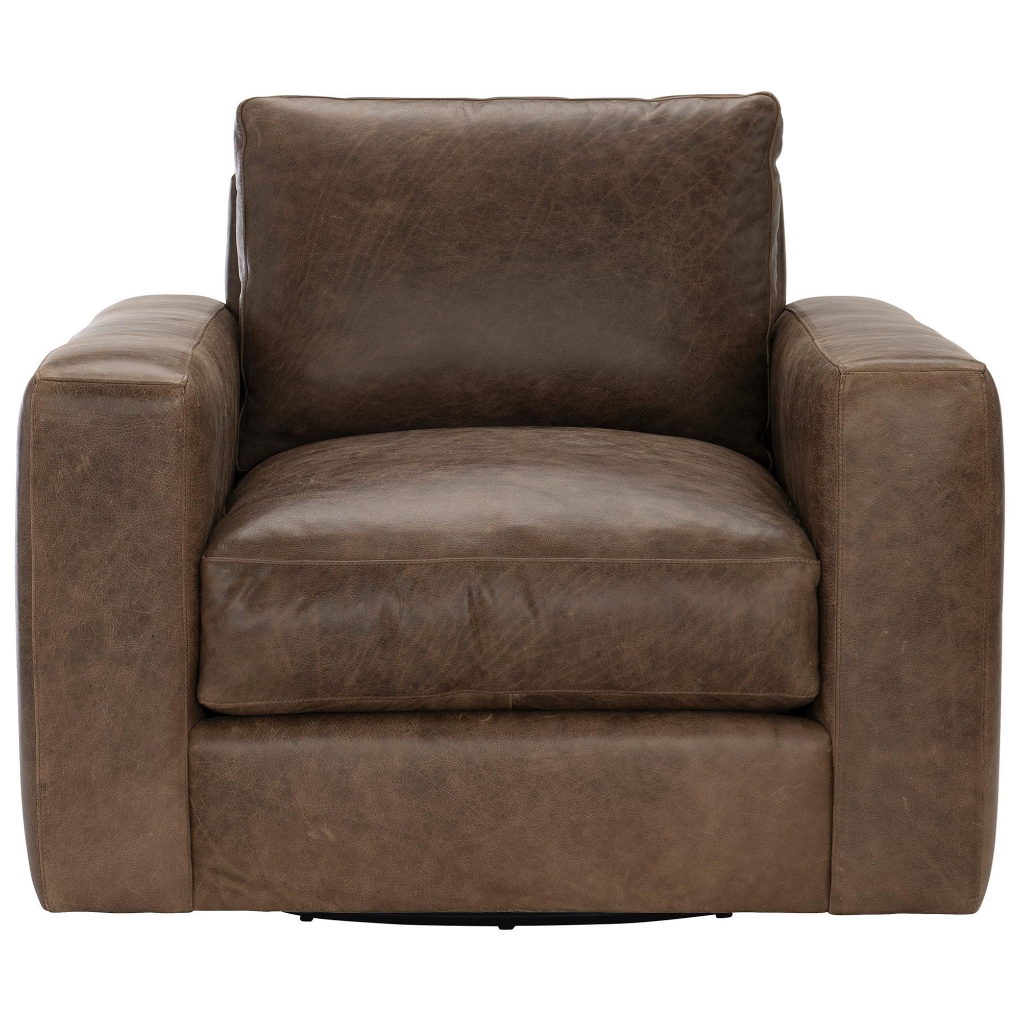 bernhardt leather swivel chair