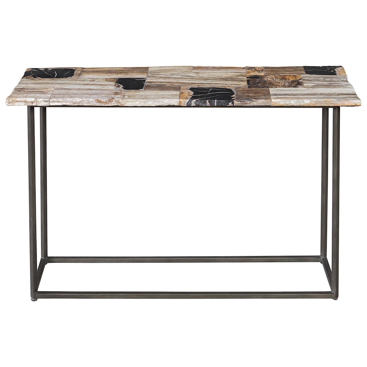 Uttermost Accent Furniture - Occasional Tables Iya Petrified Wood Console Table