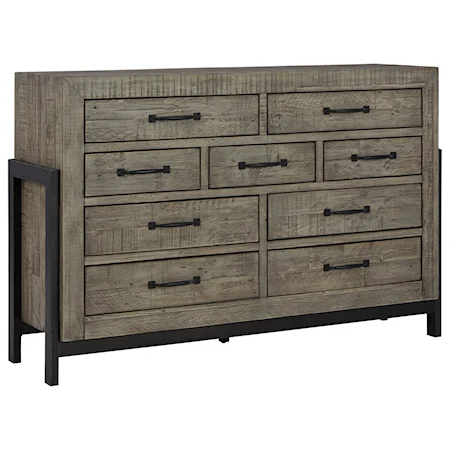 Rustic Reclaimed Pine Dresser with Smooth-Gliding Drawers