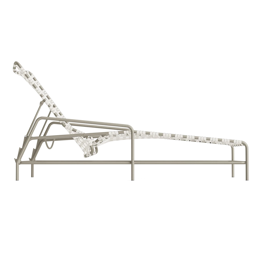 Adjustable Vinyl Strap Chaise Lounge