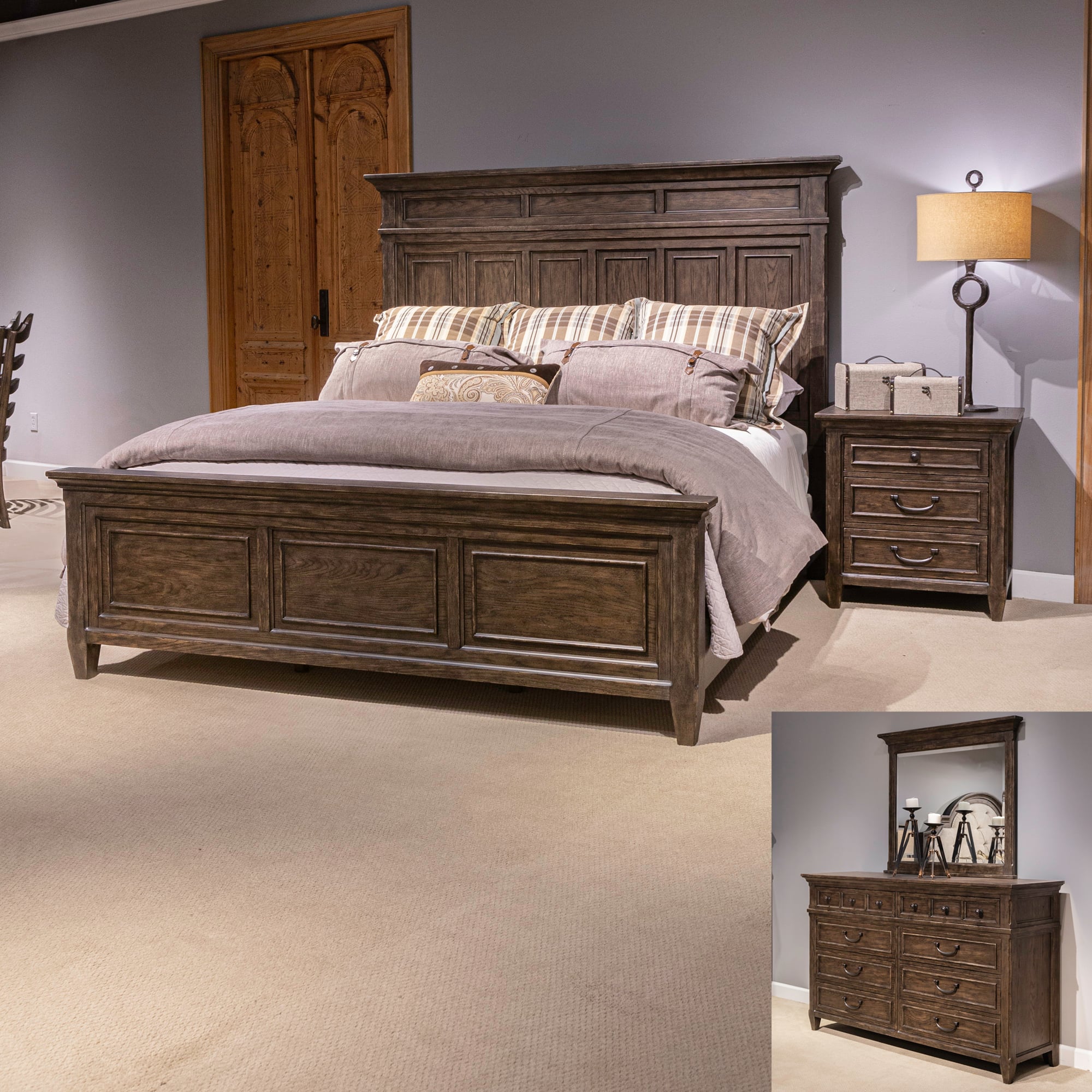 4-Piece King Panel Bedroom Set