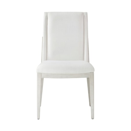 Upholstered Fabric Pine Side Chair