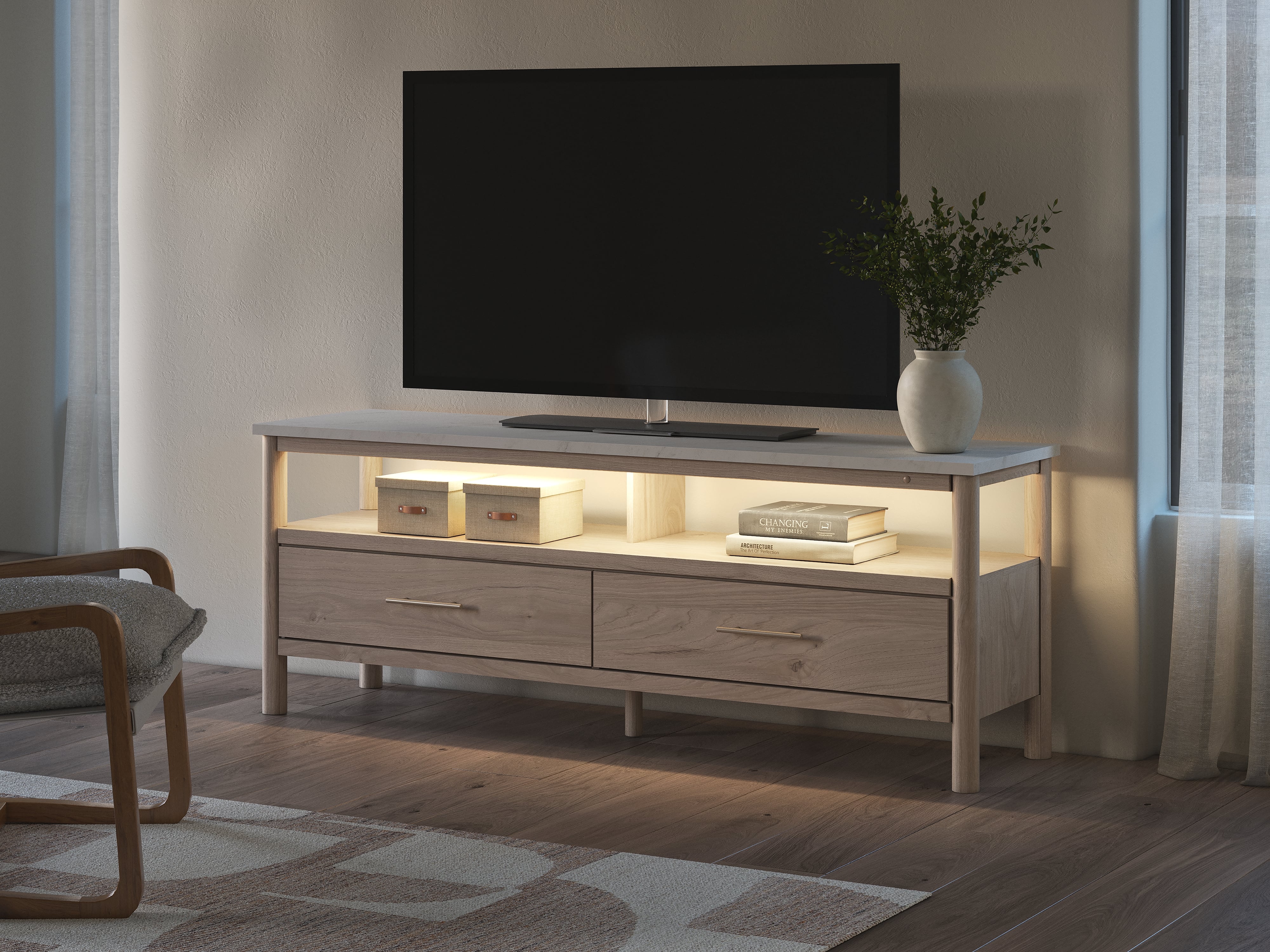 Signature Design by Ashley Cadmori Extra Large TV Stand