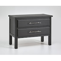 Contemporary 2-Drawer Accent Nightstand