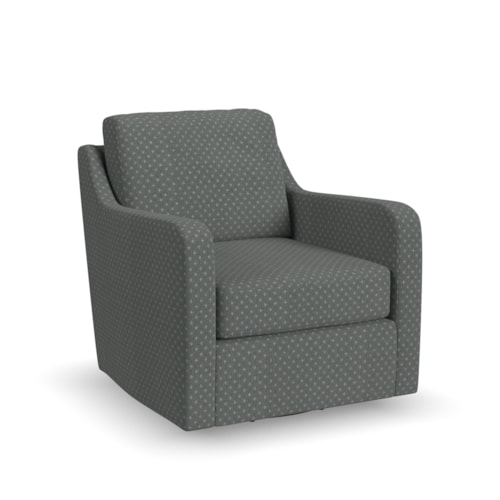 Transitional Fabric Swivel Chair