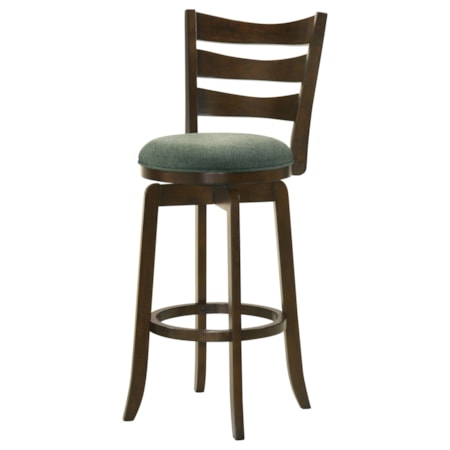 Wood Pub Height Swivel Bar Chair