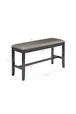 Crown Mark Bankston Transitional Counter Height Dining Table with Storage