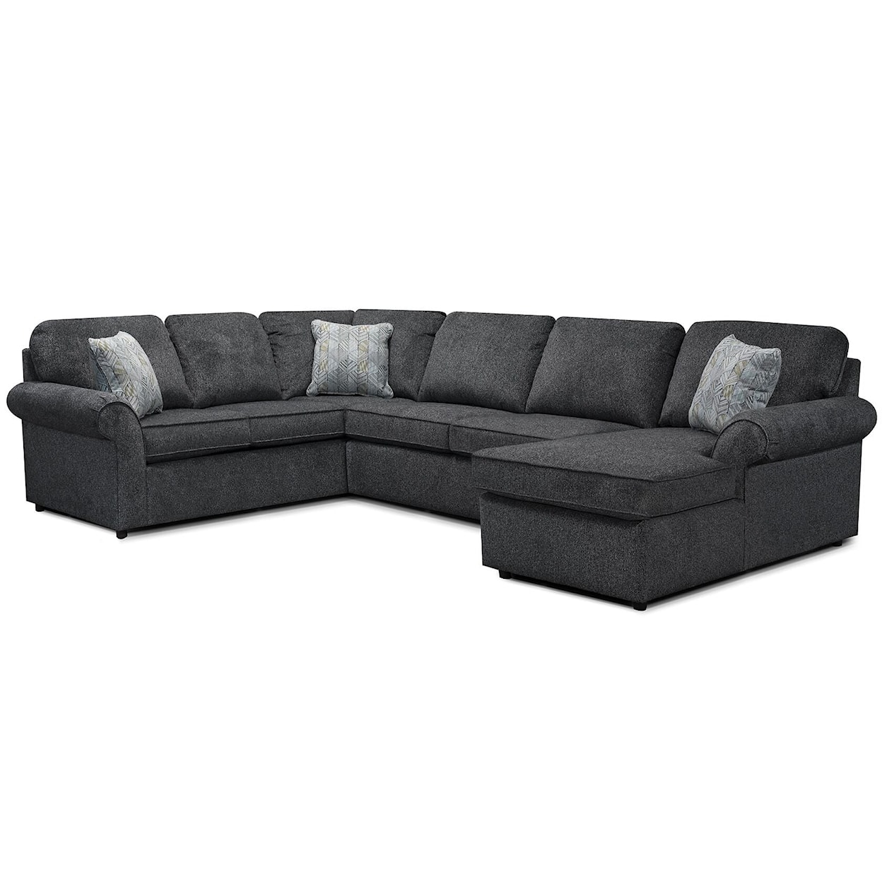 Tennessee Custom Upholstery 2400/X Series - Malibu 3-Piece Chaise Sectional Sofa