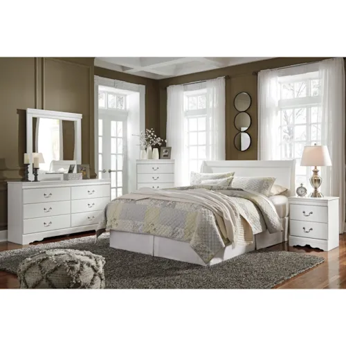 Queen Sleigh Headboard, Dresser, Mirror, Chest and Nightstand