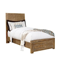 Rustic Twin Panel Bed