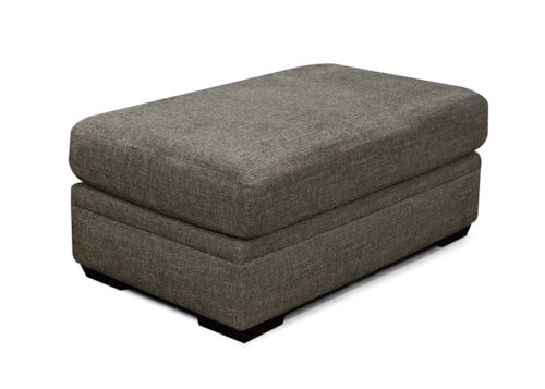 Casual Rectangular Ottoman with Block Legs
