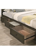 Intercon San Mateo Transitional Queen Storage Bed with Six Drawers